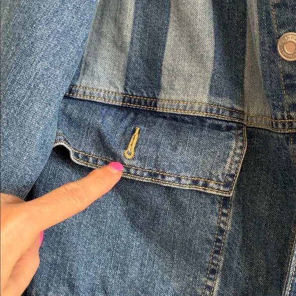 Tommy Hilfiger 90s Revival Streetwear Denim Striped Mixed-Wash Trucker Jacket M - Picture 4 of 9